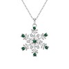 EVER FAITH Austrian Crystal Snowflake Necklace Winter Prom Flower Pendant