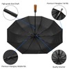 Hannstar Compact Umbrella, Windproof Strong with Wooden Handle, Automatic Umbrella
