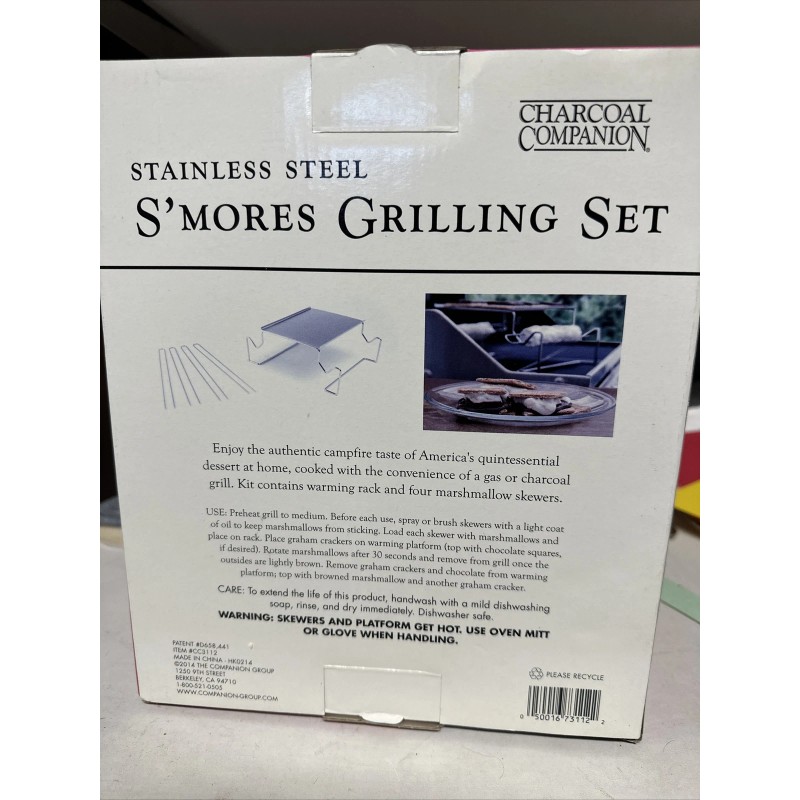 Charcoal Champions Stainless Steel S'mores Maker Grilling Set