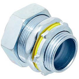 Hubbell-Raco 3404-8 Connector, Liquid Tight, 1-Inch Trade Size, Straight, Flex and Type B Flex, Steel or Mall, Uninsulated