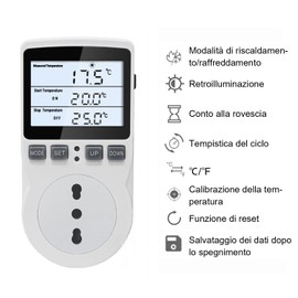 KETOTEK Digital Thermostat Socket with Backlight