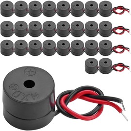 Raheem 20Pcs Buzzer 3-12V Buzzers for Quizzes 85dB Cable Length 50mm for DIY Personal Alarms for Women Elderly Physical Circuits
