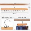Sindax Tie Hanger for Closet, Wooden Tie Holder Organizer,1 Pack