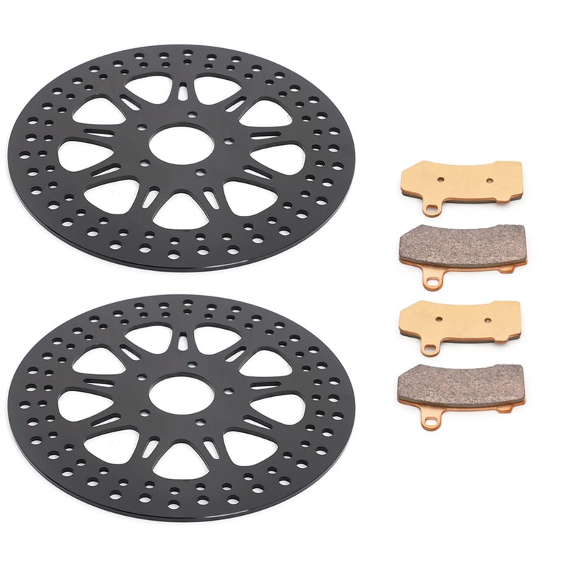 11.8" Front Brake Rotors Discs Pads for Harley TRIKE 2009-2013