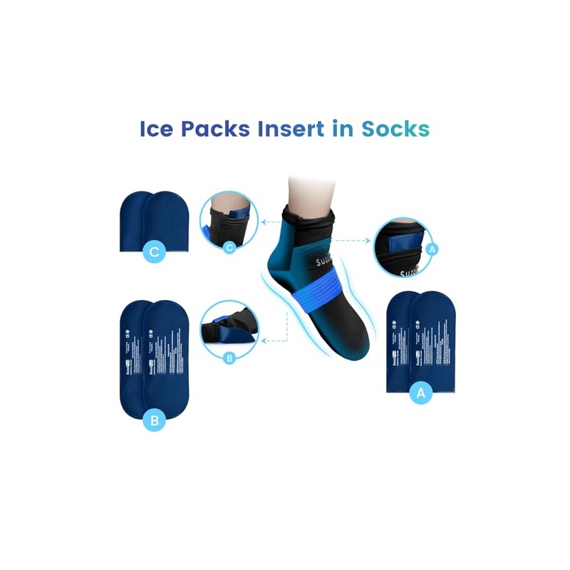 SuzziPad Replacement Ice Gel Packs(10-Piece Set), S/M