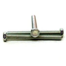 Unbranded (25) 10-24 x 2" INDENTED HEX HEAD MACHINE SCREW ZINC PLATED 3/16 UNSLOTTED NH