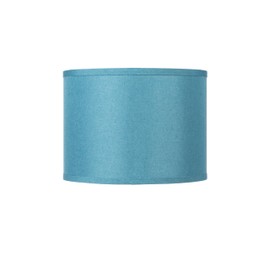 Wankaix lampshades Set of 2, Drum Lamp Shades Set of 2, Lamp Shades for Table Lamps Easy Assembly Required Lamps Shades Natural Linen Fabric (Blue, 13"x13"x10")