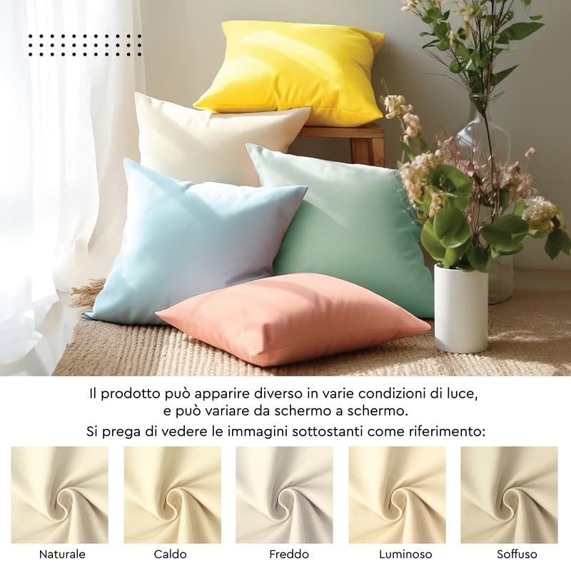 Encasa Cotton Throw Pillow Covers Set of 2 I 24x24