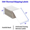 Yuefuba 4x6 Thermal Shipping Labels Fanfold Pack of 500 Perforated