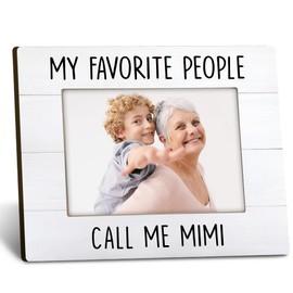 ANIANG Mimi Gifts Picture Frames 8X10, Gifts for Mimi Grandma Photo Frame, Mothers Day Birthday Gigi Gift from Grandkids, My Favorite People Call Me Grandma Picture Frame for Tabletop Wall
