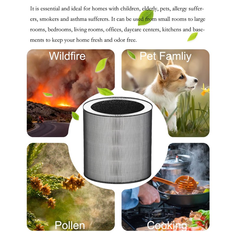 WOCASE 2 Pack C610 Replacement Filters Z, Compatible with Winix