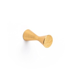 Gedotec DIABOLO 7014 Coat Hook Vintage Coat Hook Wall Coat Hook 21 x 50 mm Brushed Brass Aluminium Hook for Screwing Wall Hook Towel Hook
