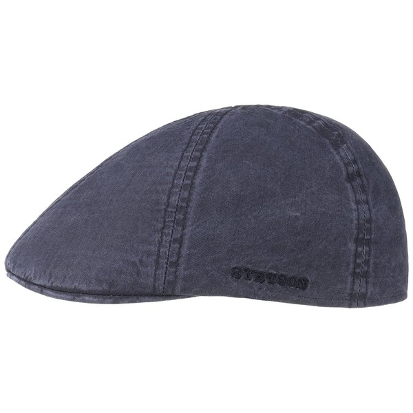 Stetson Texas Organic Cotton Flat Cap Men Blue 7 3/4-7
