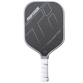 Professor Titanium Pro Square Pickleball Paddle - Designed with Titanium Carbon Fiber Weave Surface - 16MM Foam Injected Thermoformed Core