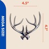 Huge 4.5" Deer Antler Car Emblem for Hunters and Outdoorsmen