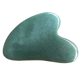 Ladeukoi Natural Green Aventurine Gua Sha Massage Tool for Body Skin Facial, Crystal Scraping Board for SPA Acupuncture Therapy Trigger Point Treatment
