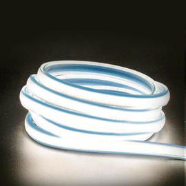 pcningled AC 110V 120V COB LED Strip Lights with US Plug, Waterproof IP67 1 Meter Flexible Tape Lamp 4000k White LED Strip for Outdoor and Indoor Lighting (White, 3.28ft)