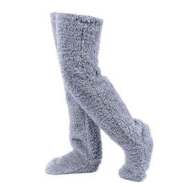 GROVL Cozy Socks Thigh High Socks Over Knee High Fuzzy Long Socks Plush Slipper Stockings Fuzzy Socks Winter Home Sleeping Socks