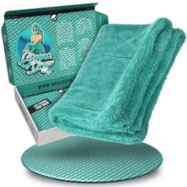 Nuke Guys Car Drying Cloth Extremely Absorbent and Gentle on Paint, Gamma Dryer L 40 x 60 cm, Mint, 1400 GSM Microfibre Cloth for Efficient Drying After Car Washing, Microfibre Cloth