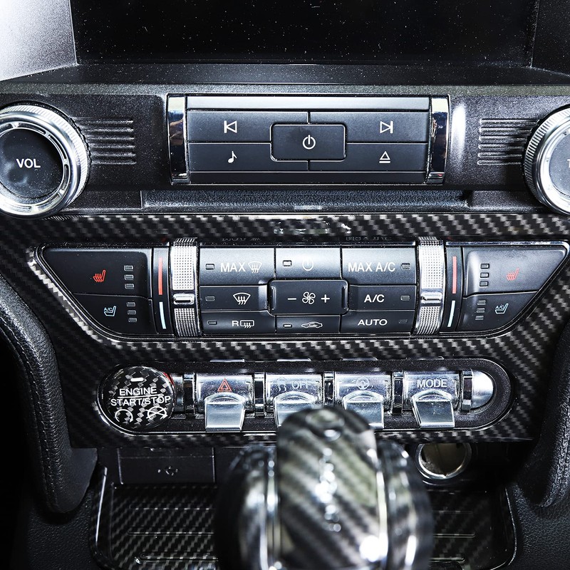 RT-TCZ Carbon Fiber Center Console Multimedia Panel Decoration Trim Sticker