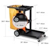 VEVOR Cleaning Cart, 3-Shelf Commercial Janitorial Cart, 200 lbs Capacity