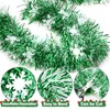 MELLIEX 4 Pieces Christmas Tinsel 8M / 26Ft Shiny Chunky