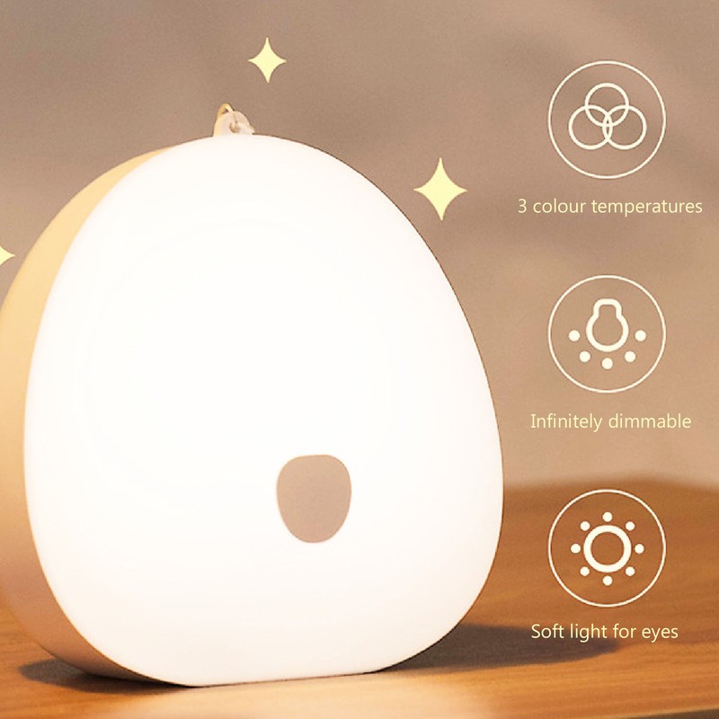 Small Bedside Night Light Smart Touch Charging Portable Dimmable Night