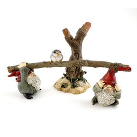 Top Collection Miniature Fairy Garden and Terrarium Gnomes Playing On Seesaw Figurine