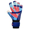 JAKO Unisex River Basic RC Goalkeeper Gloves, Navy/SkyBlue/Coral, 5