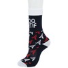 Cox Sportif QGCXJB10 Women's Socks, Regular Length, Eiffel Tower Pattern,