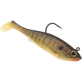H2O Xpress 4" Pre-Rigged Swim Shad, Life-Like, 3 Pack, Male Bluegill, Bass Fishing Swimbait