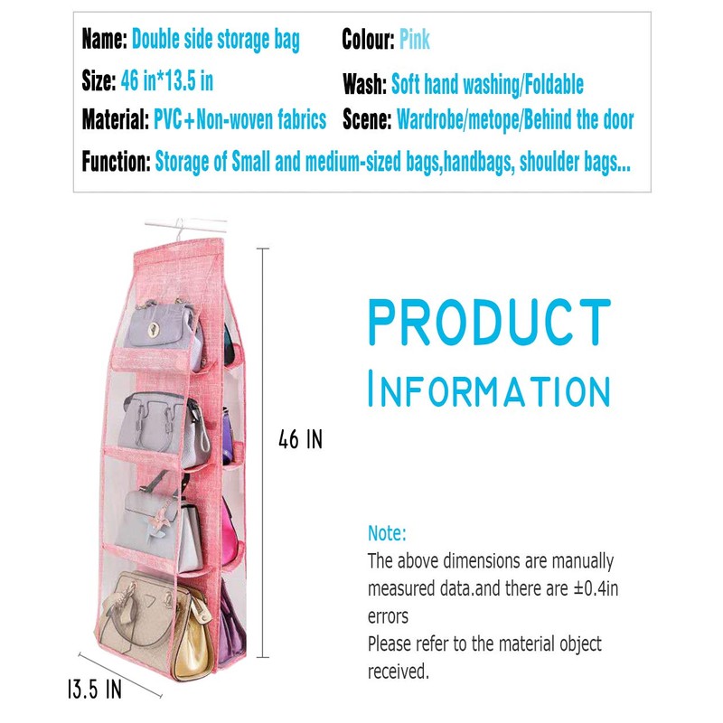 AARAINBOW 2 Packs Hanging Handbag Purse Organizer for Closet, Womens