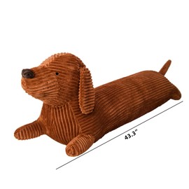 YUDONG 43" Dog Stuffed Animals Plush Pillow Toys Large Stuffed Dog Animal Body Pillow Sleeping Hugging Long Pillows Home Decoration (Dachshund)