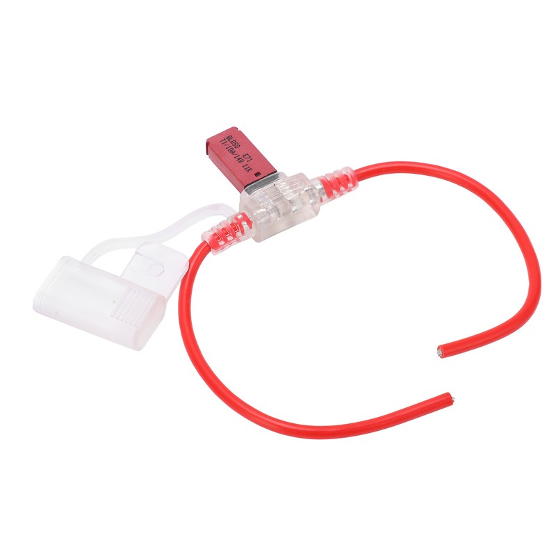31.5cm 12AWG Car Fuse Holder TPE PVC with Manual Reset