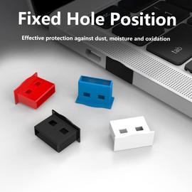 10 PCS USB Dust Cap Plugs,USB Type-A Dust Plugs,USB Cap Port Protectors,Dust Cap Protector Plug Caps for USB A Female Ports (Black)