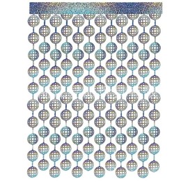 HSC Silver Backdrop Curtain, Foil Curtain, Shimmer Wall Backdrop, Prom Decorations 2025 Silver - Disco Globe, Plastic Foil Curtains for Birthdays, Weddings, Party Valentine’s Disco Decor - 1PC