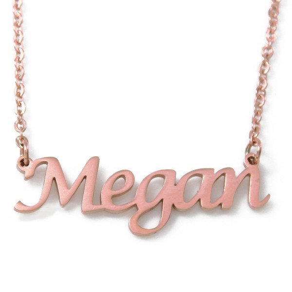 Kigu Name Necklace Megan - 18ct Rose Gold Plated Necklace