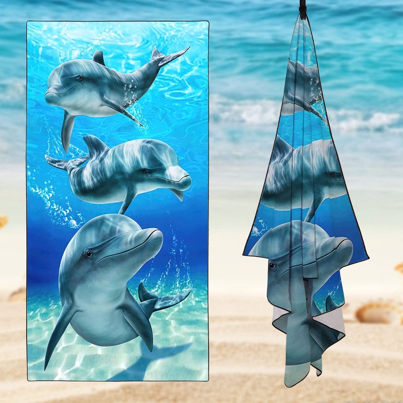 Zomer Beach Towel Large 90 x 180 cm Quick-Drying Microfibre