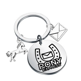 MYSOMY Pony Express Keychain Pony Express Gifts Horror Video Game Gifts Horror Gamer Keychain (Pony uk2)