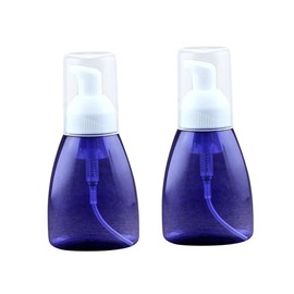 minkissy Travel Liquid Toiletry Bottles Set 2 x 80ml Blue Lotion Bottle Pump Dispenser for Shampoo Soap Cream