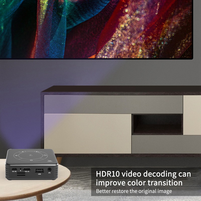 Mini Projector HD Smart Bluetooth Wireless Connection Home OnScreen Equipment