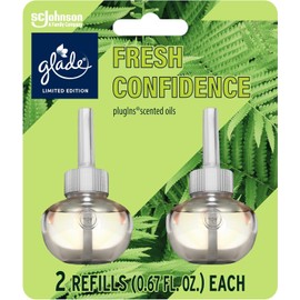 Glade PlugIns Scented Oil Refills – 2-Count Oil Refills, Fresh Confidence, Limited Edition, 6 Pack (0.67 fl oz Each)