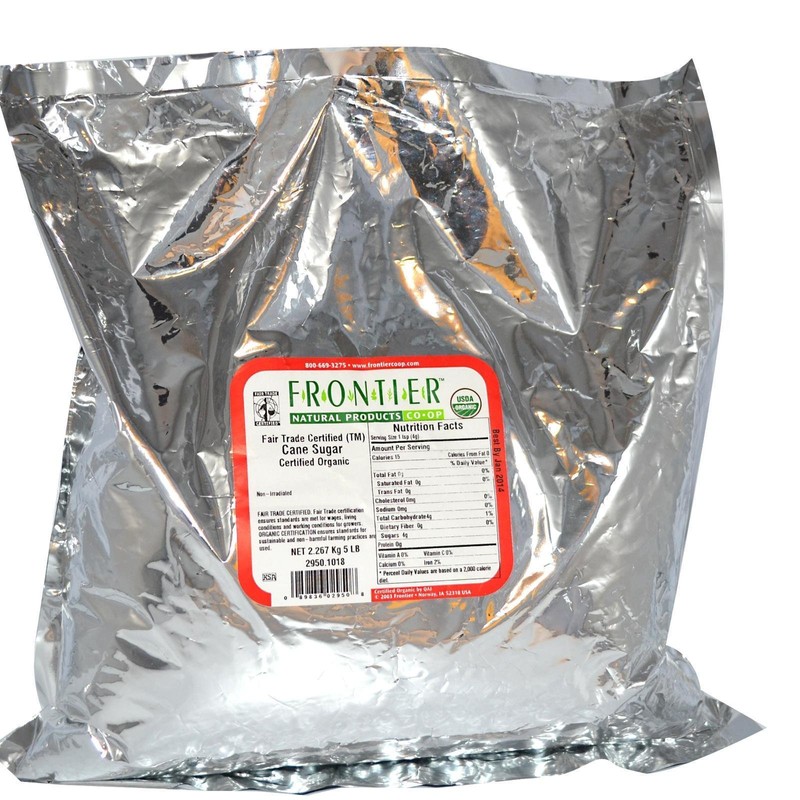 Frontier Co-op Sugar, Cane 5 lb., Certified Organic, Fair Trade