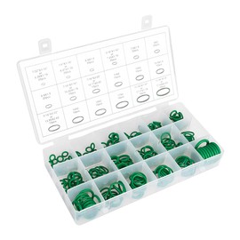 JNNJ 270 Pieces Rubber Washers Nitrile, Washers Assortment Sealing Washers Set in 18 Different Sizes, Sealing Washers Rubber Kit Fuel Temperature Resistant Repair Car Vehicle Air Conditioning