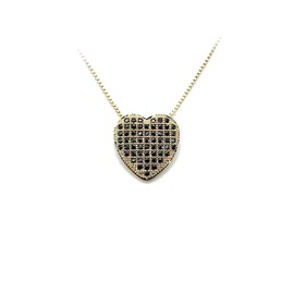 18K Gold-Plated Cubic Zirconia Pendant Necklace for Women - Infinity Love Pendant Necklace, Christmas Gift for Women, Women Fashion Jewelry Gift (Yellow Gold+BLK)