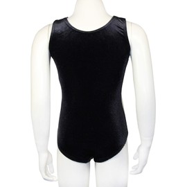 Java Basic Nicki Velvet & Glitter Lycra Girls' Gymnastics Leotard Short Sleeve Kids Gymnastics Bodysuit Sleeveless Gymnastics Jersey Black/Turquoise, black/turquoise