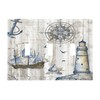 Xuejiaku Light Switch Cover Rustic Nautical Anchor Sailboat Compass Lighthouse