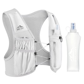 Zelvot Running Vest for Men and Women with 500 ml Water Bottle, European Original Patent, Adjustable Chest Straps, Ultralight & Breathable, Reflective Hydration Vest Running
