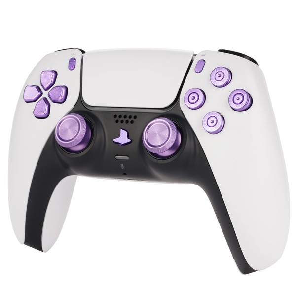 Avericht Metal ABXY Buttons Dpad Thumbsticks for PS5 Controller, Metal