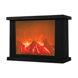 11x4.7x8 Inch Fireplace Lanterns Decorative Flameless Portable Led Lantern Battery Operated and USB Operated 6 Hours Timer Included Indoor/Outdoor(No Heater Function)